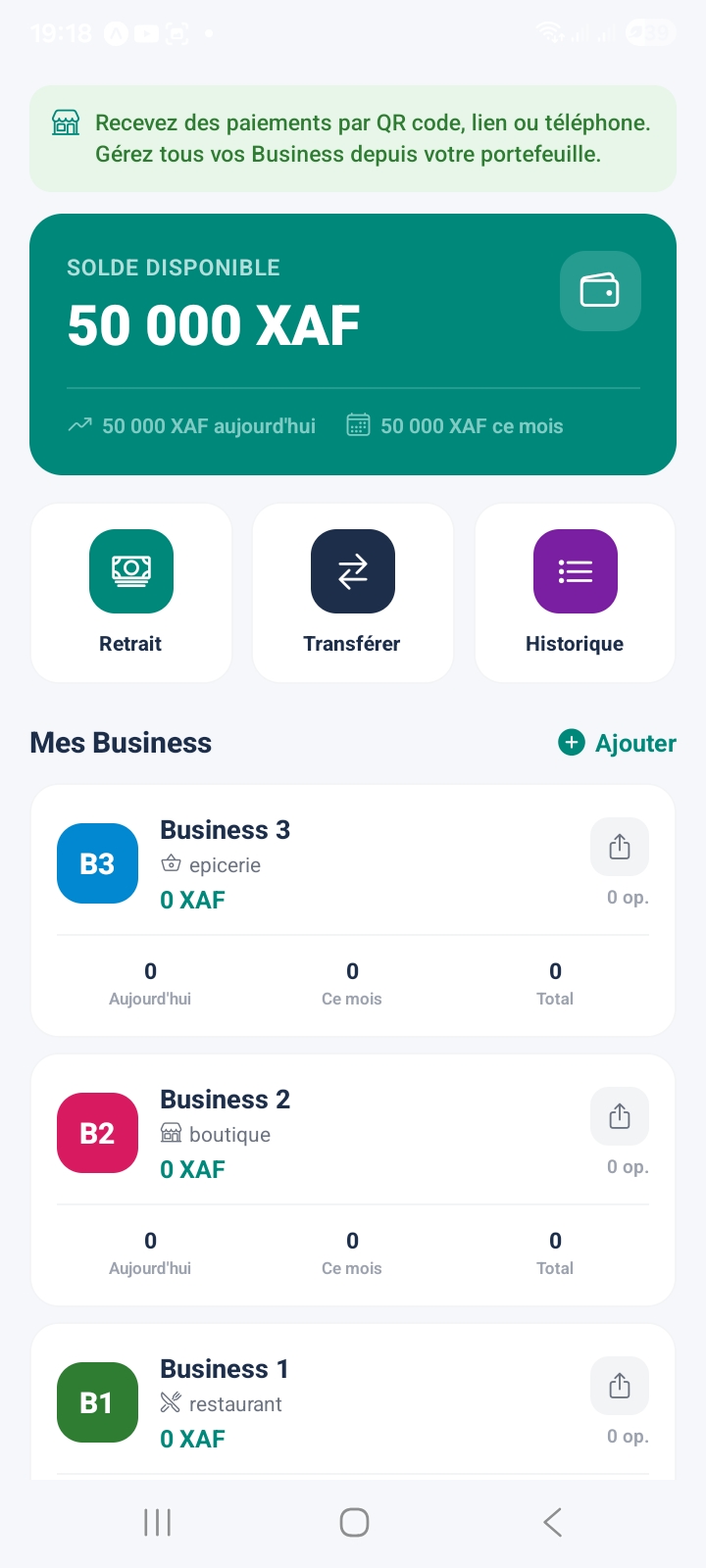 Ombia Express — paiement
